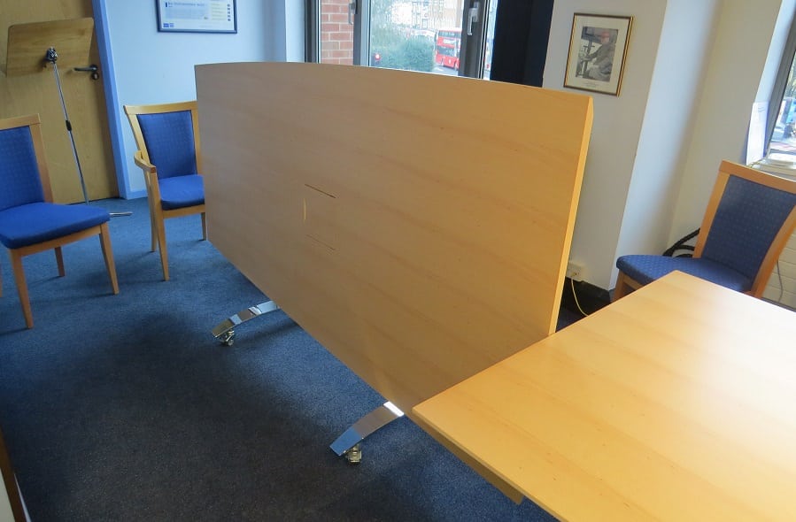 tilt-top meeting tables in veneer