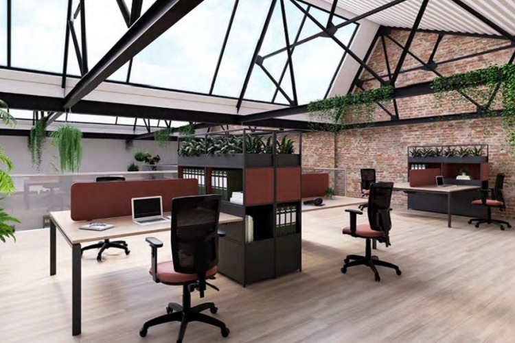 divided bench desks Atl Spine divided bench desks