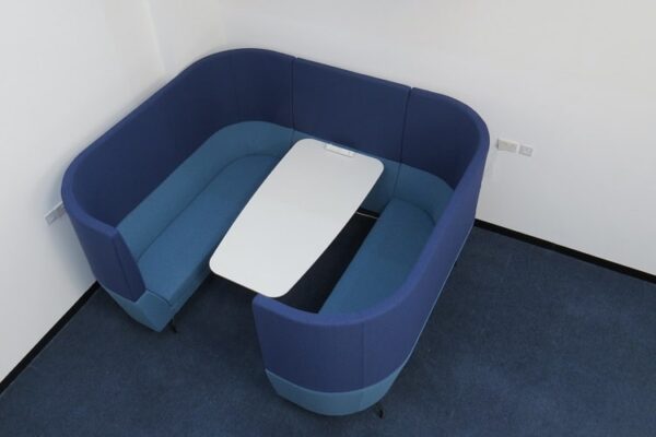 booth meeting pod with table