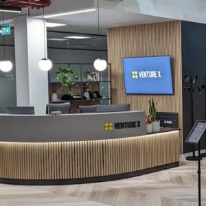 bespoke corian reception desk design