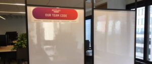 Whiteboard-sliding-rail-system-in-Chicago | Fusion Office Design