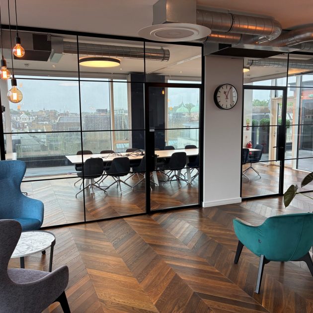 Crittall style partitions for meeting rooms in London office